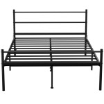 Black, Thickened Single Metal Bed Frame, Black - Single Bed Frame, 6ft x 4.6ft Base
